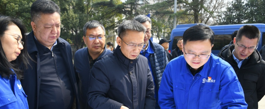 集團(tuán)公司黨組成員、總會計(jì)師陳林到樂凱華光調(diào)研